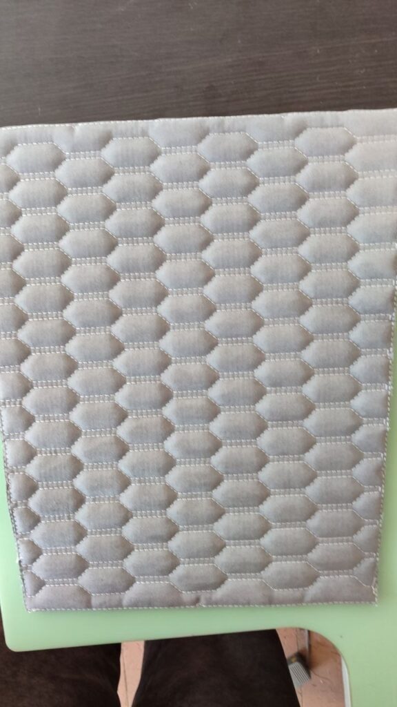 Замша серая стёганые соты для авточехлов — Автостудия K9